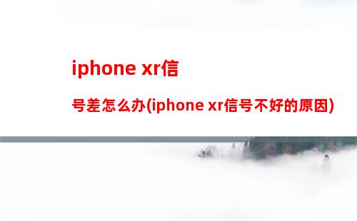 iphone xr信号差怎么办(iphone xr信号不好的原因)